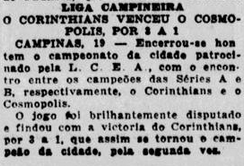 Liga Campineira - Corinthians campeão 1932