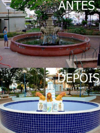 Fonte em ibitinga - antes e depois