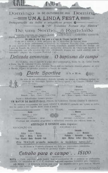 Cartaz Inauguraçao estadio