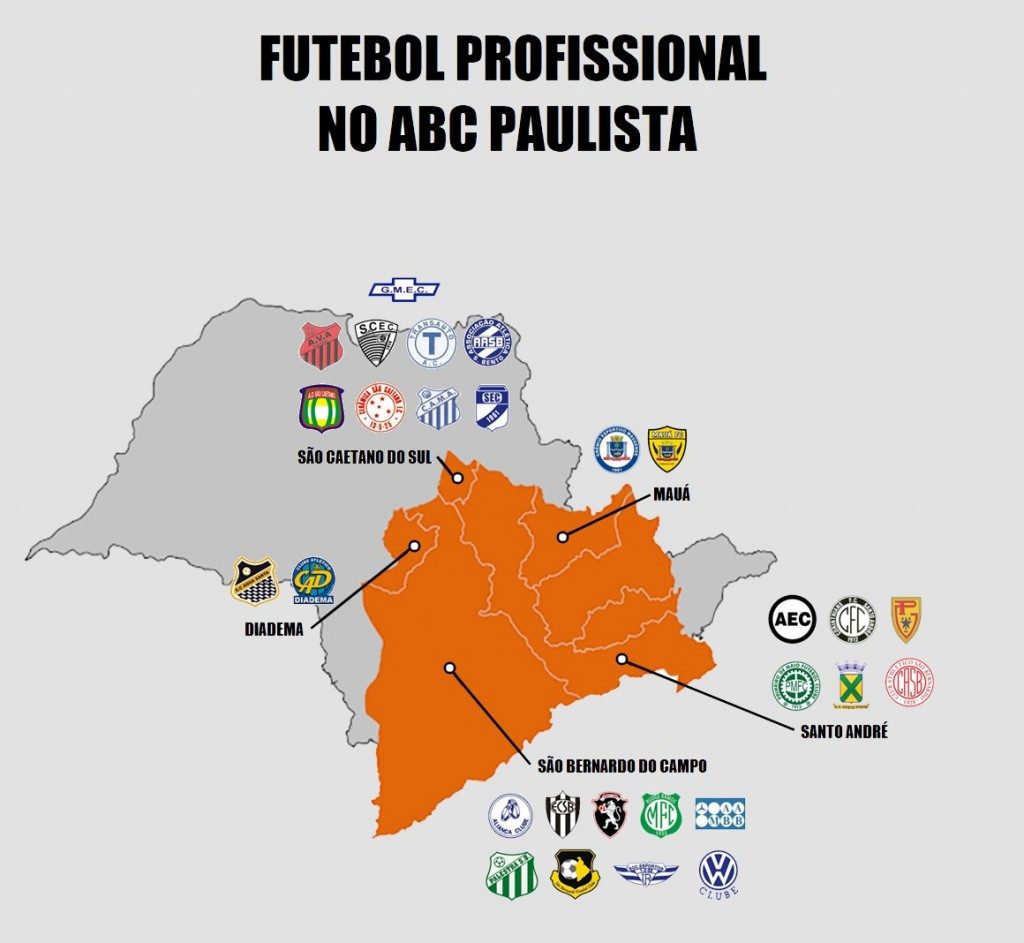 mapa do futebol no abc
