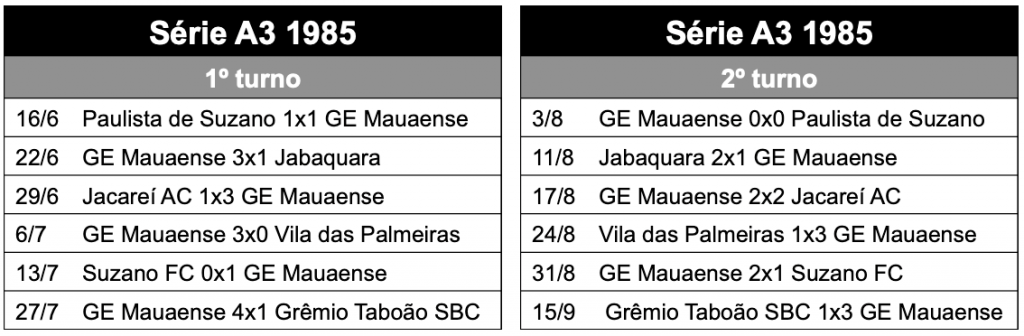 Campeonato Paulista série A3 - 1985