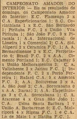 Campeonato amador do Interior 1957