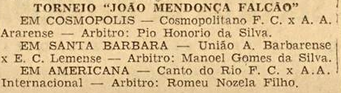 Torneio João Mendonça Falcão - 1957