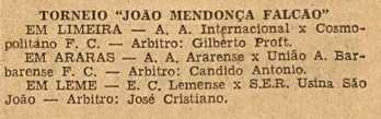 Torneio João Mendonça Falcão 1957